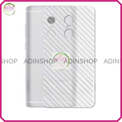 Miếng dán mặt lưng skin carbon Xiaomi Redmi Note 3/ Note 4/ Note 4X/ Note 3 Pro trong, đen