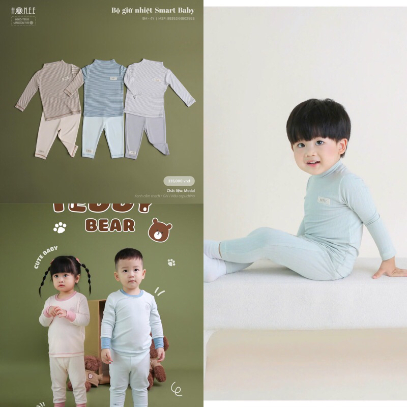 HRNEE Bộ giữ nhiệt cho bé trai bé gái hãng Hrnee