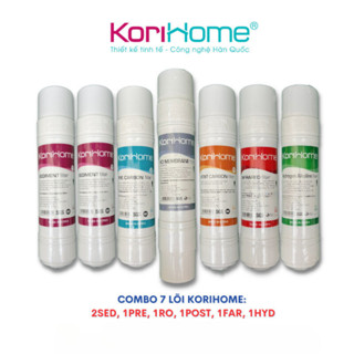 Bộ 7 Lõi Lọc Nước Korihome WPK-903 dùng cho máy lọc nước Korihome ( Gồm 2 sed, pre, RO, Post ,Far, Hydrogen)