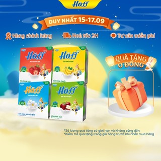 Combo 4 lốc sữa chua trẻ em Hoff 4 vị cho bé ăn dặm từ 6 tháng tuổi hỗ trợ tiêu hóa, bổ sung lợi khuẩn (16hộp x 55g)