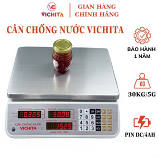  Cân Điện Tử Tính Tiền Chống Nước Cao Cấp Cân Điện Tử Cân Từ 30kg 5g VICHITA - V600 Chính Hãng Phím Tiếng Việt 