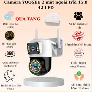 (Lỗi 1 đổi 1) Mẫu 2025 camera YooSee NGOÀI TRỜI 15.0Mpx 2 Mắt Mode - Góc Rộng - Siêu Nét