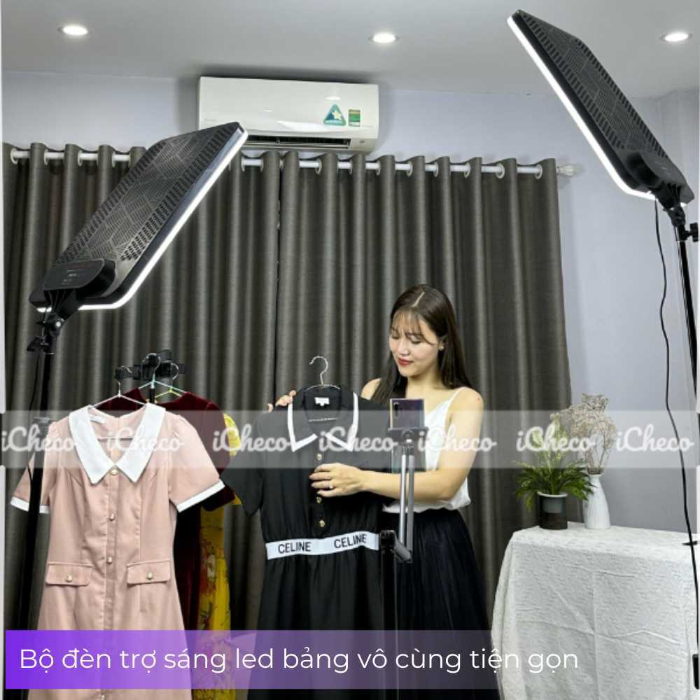 Đèn LED livestream trợ sáng studio quay video chụp ảnh sản phẩm ICHECO