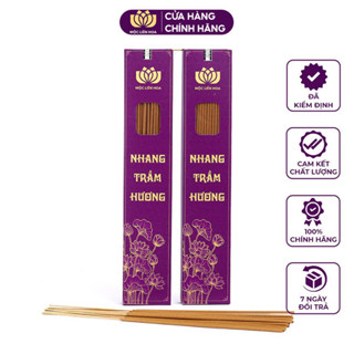 Nhang Trầm Hương Mộc Liên Hoa 100 Cây Chân Mộc - Thơm Dịu Nhẹ Nhang Sạch, An Toàn(30,38cm)