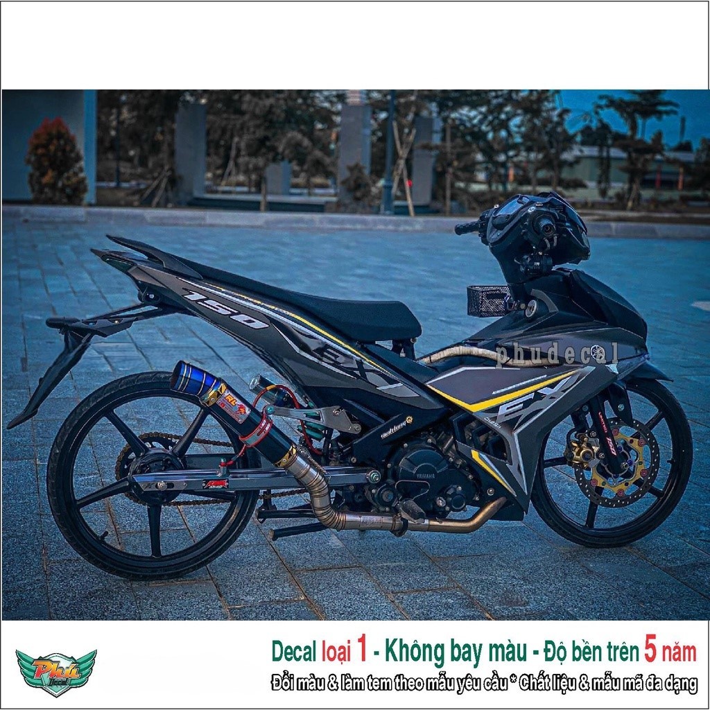 Tem rời Exciter 150 Ex Xám đen (A)
