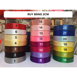 Ruy băng lụa 2cm (cuộn dài 20mét) - 01 cuộn
