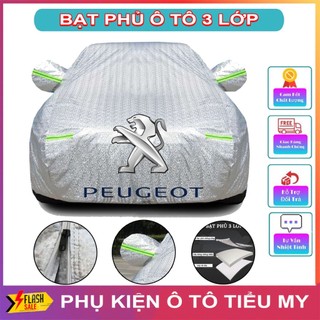 Bạt Phủ Xe Ô Tô PEUGEOT 2008, 3008, 5008, Traveller, Chất Liệu Bạt Tráng Nhôm 3 Lớp, Có Phản Quang