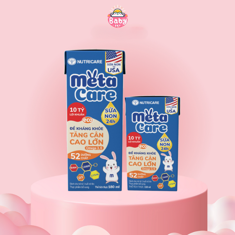 Sữa pha sẵn Nutricare MetaCare Eco 110ml/180ml (lốc 4 hộp)