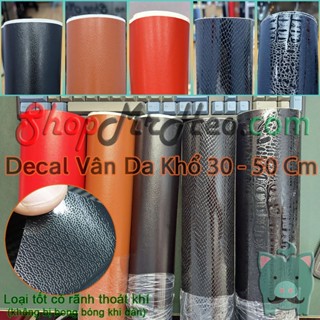 [Cuộn 30,60cm] Decal Vinyl Vân Giả Da (Da Bò, Da Rắn, Da Cá Sấu) - Decal Dán Điện Thoại, Laptop, Xe, Oto