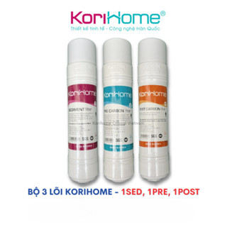 Combo 3 Lõi Lọc Nước Korihome Gồm 1 Sediment, 1 Pre Carbon, 1 Post Carbon dùng cho tất cả dòng máy Korihome cắm nhanh