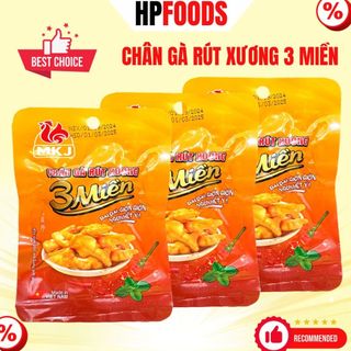 Combo 10 cái chân gà rút xương 3 Miền gói 30g-đồ ăn vặt chân gà rút xương cay vị tứ xuyên tương thơm 3 Miền