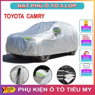 Bạt Phủ Xe Ô Tô 3 Lớp Tráng Nhôm Cao Cấp, Bạt Phủ TOYOTA CAMRY Đời Mới, Bạc Phủ Trùm Bảo Vệ Che Nắng