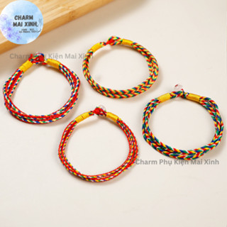 Vòng Tay 1 Sợi & 3 Sợi Chỉ Đỏ May Mắn - Chỉ Ngũ Sắc - Vòng Phong Thủy Nam, Nữ Bình An - Tài Lộc - Thành Công