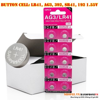 1 vỉ 10 viên pin cúc áo 1.55V AG3/ LR41/ SR41/ 392 / 192 / L736F Button Cell cho đồng hồ điện tử, đồ chơi, máy trợ thính