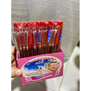 🏵Set 10 bút Bi Xanh, Mực Êm, Viết cực đã (Bị Kệ 79)
