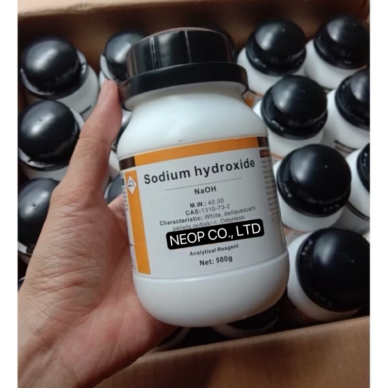 NaOH500G (500g.Na.O.H) Tinh Khiết - Dùng Làm Xà Phòng - Trong Phòng Thí Nghiệm - Dùng Trong Mỹ Phẩm - NaO H - N.a.O.H