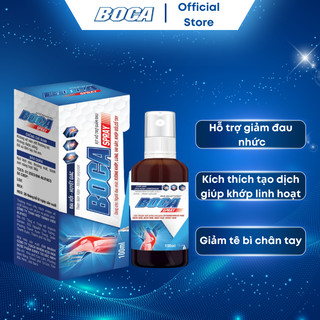 Xịt xương khớp BOCA SPRAY hỗ trợ giảm đau nhức, hỗ trợ gia tăng dịch nhầy tại ổ khớp, hạn chế tê bì chân tay