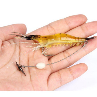 (Combo 2c)Mồi tôm giả dạ quang câu lure