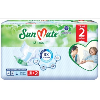 Tã dán Người già Sunmate L10 miếng/ L18+2 miếng (vòng hông 75-110cm)