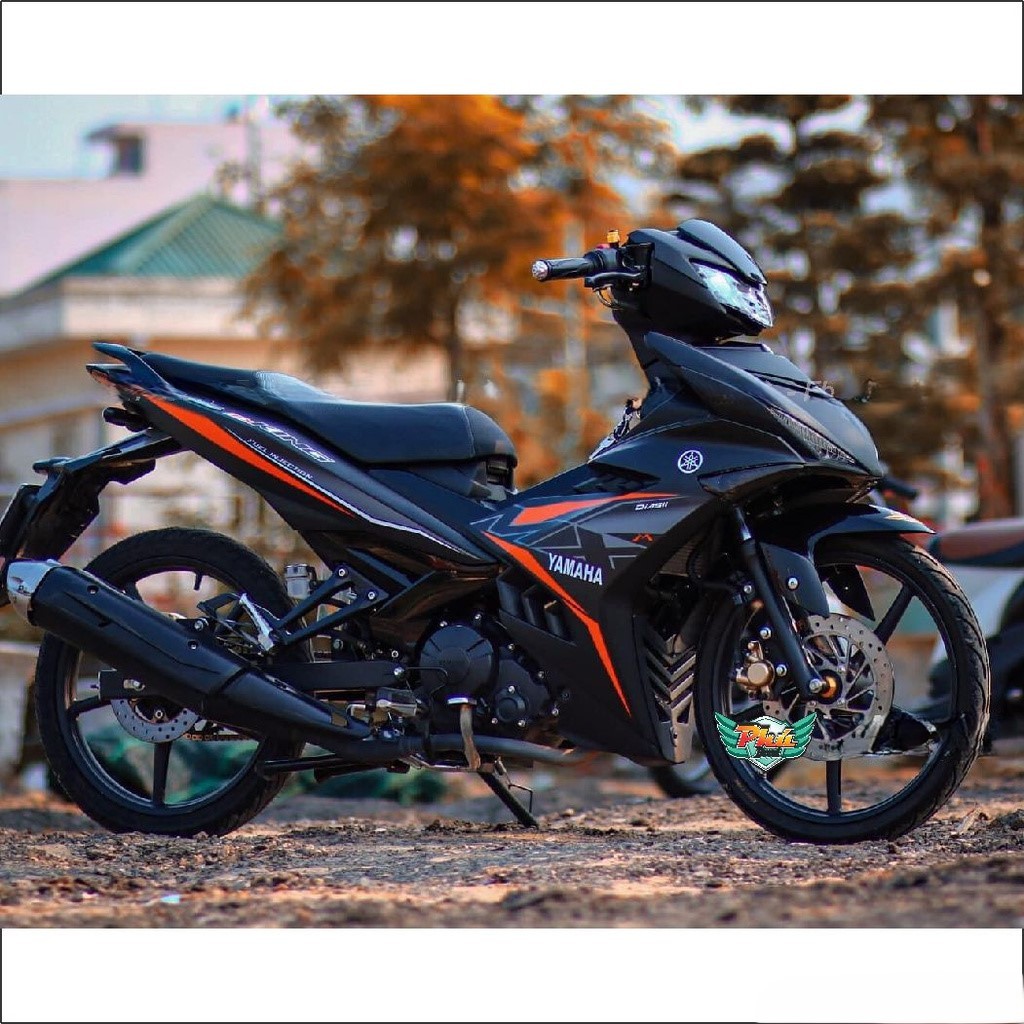Tem Rời Exciter 150 Mx đen nhám cam (J)