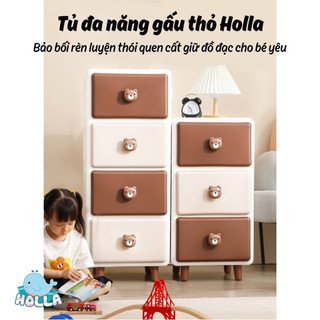 Tủ nhựa đa năng Gấu Thỏ Ngăn Kéo Holla Cao Cấp - Hàng chính hãng