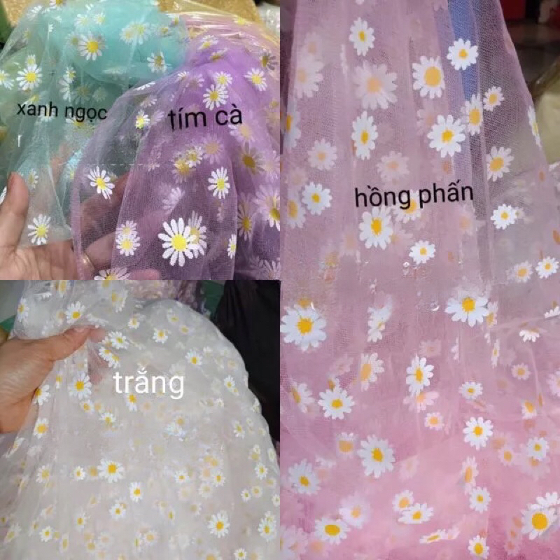 Voan lưới hoa cúc loại đẹp