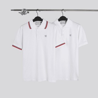 Áo Polo Nam  Nine Lee Áo Thun Polo Nam Form Slimfit Cổ Bẻ Sọc Đỏ Logo Thêu Nhỏ