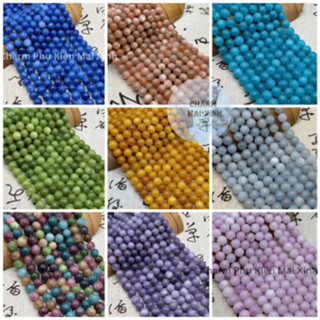 Dây Đá Mã Não Có Vân - 23 Màu Cơ Bản - 4 Kích Thước - Charm Phụ Kiện Xâu, Phối Vòng Tay, Chuỗi Hạt Gỗ Phong Thủy May Mắn