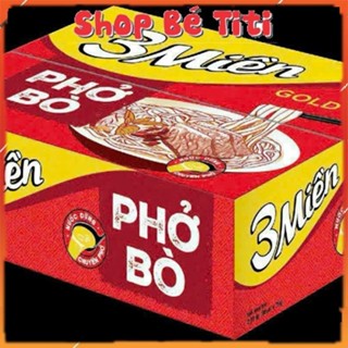  Thùng Phở 3 Miền Gold Nước Dùng Chuyên Phở 2 Vị: Phở Bò Phở Gà - Gói 75gr Shop Bé Titi 