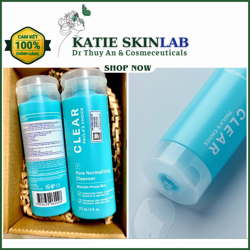 [CÔNG TY] Sữa Rửa Mặt Paula's Choice Clear Pore Normalizing Cleanser 177Ml