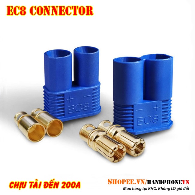 Jack EC8 Connector - Phích nối nguồn điện cho thiết bị điện công suất lớn, RC ESC Motor, Male, Femal