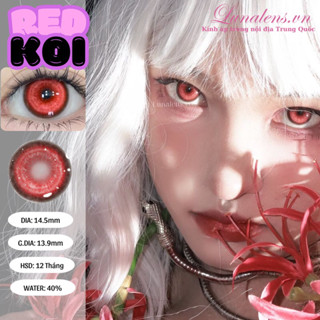   SẴN  MỘT ĐÔI KÍNH ÁP TRÒNG MÀU ĐỎ COSPLAY KOI RED CÓ ĐỘ CẬN LENS NỘI ĐỊA TRUNG QUỐC HOT DOUYIN 