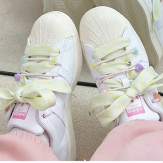 Giày Superstar Candy Beads Cloud White Pink, Giày Sò Superstar Kèm Charm Hàng Cao Cấp