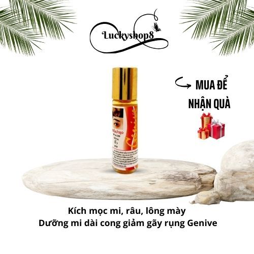 Dưỡng dài mi Genive dưỡng mi dài giảm gãy rụng mọc mi mày dài dày hơn cong tự nhiên giúp mọc râu