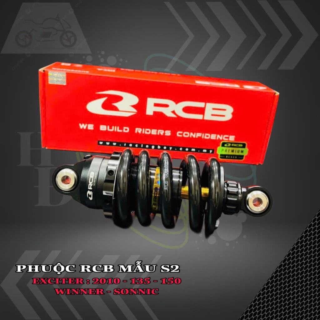Phuộc sau RCB mẫu s2 cho xe exciter, winner, sonnic chính hãng