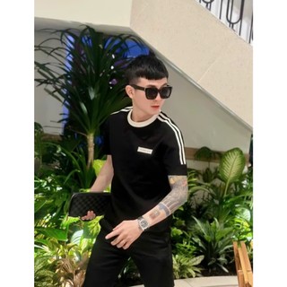 áo thun nam cổ tròn chất cotton thoáng khí thấm hút tốt thêu logo mẫu thời trang #HOT# HBSTORE