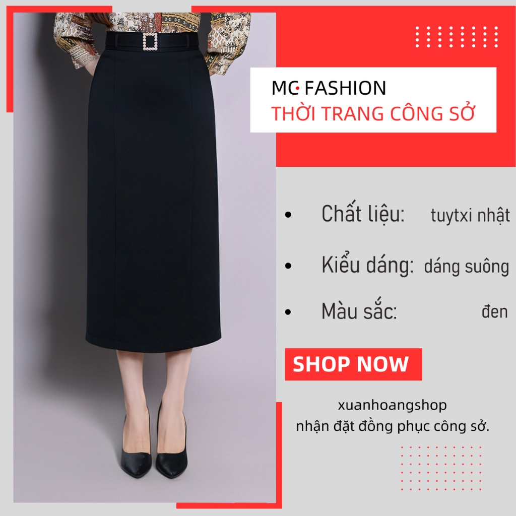 Chân Váy Bút Chì Dài Công Sở Mc Fashion cv0660 CV104