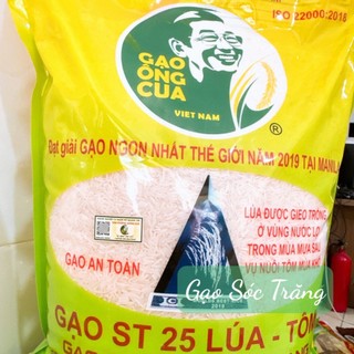 5kg ST25 Lúa Tôm Ông Cua  ( Chính Hãng ) Gạo Cao Cấp