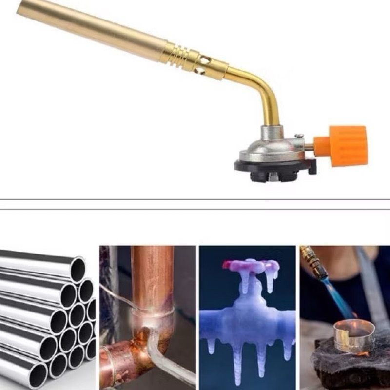 Khò gas mini, Đèn Khò Hàn ống đồng Kt-2104 + TẶNG kèm bột Hàn Que Hàn Cao Cấp - Đầu khò gas cầm tay