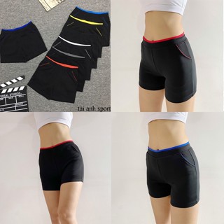 Quần đùi thể thao nữ tập Gym, cầu lông, chạy bộ chất thun co giãn 4 chiều, thấm hút mồ hôi tốt