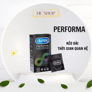 Bao cao su Durex Performa kéo dài thời gian, size 52mm, hộp 12 bao, hộp 3 bao
