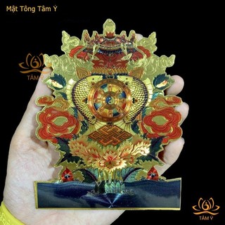 Miếng dán (COMBO 5 TẤM) Decal Bát Kiết Tường (Tám Tướng Cát Tường - Bát Cát Tường) pháp bảo Mật Tông Tâm Ý