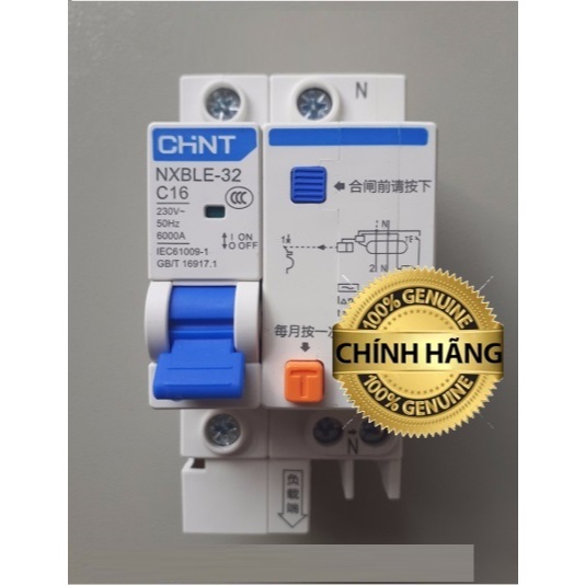 Aptomat chống rò - chống giật chint 1P+N 16A~63A -NXBLE