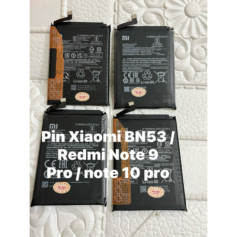 Pin Xiaomi BN53 / Redmi Note 9 Pro / note 10 pro