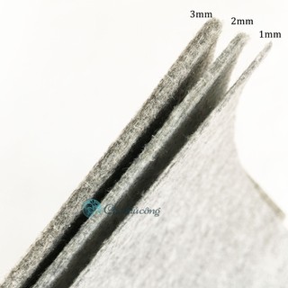 Combo 2 nỉ xám dày 2mm (90cmx2m)