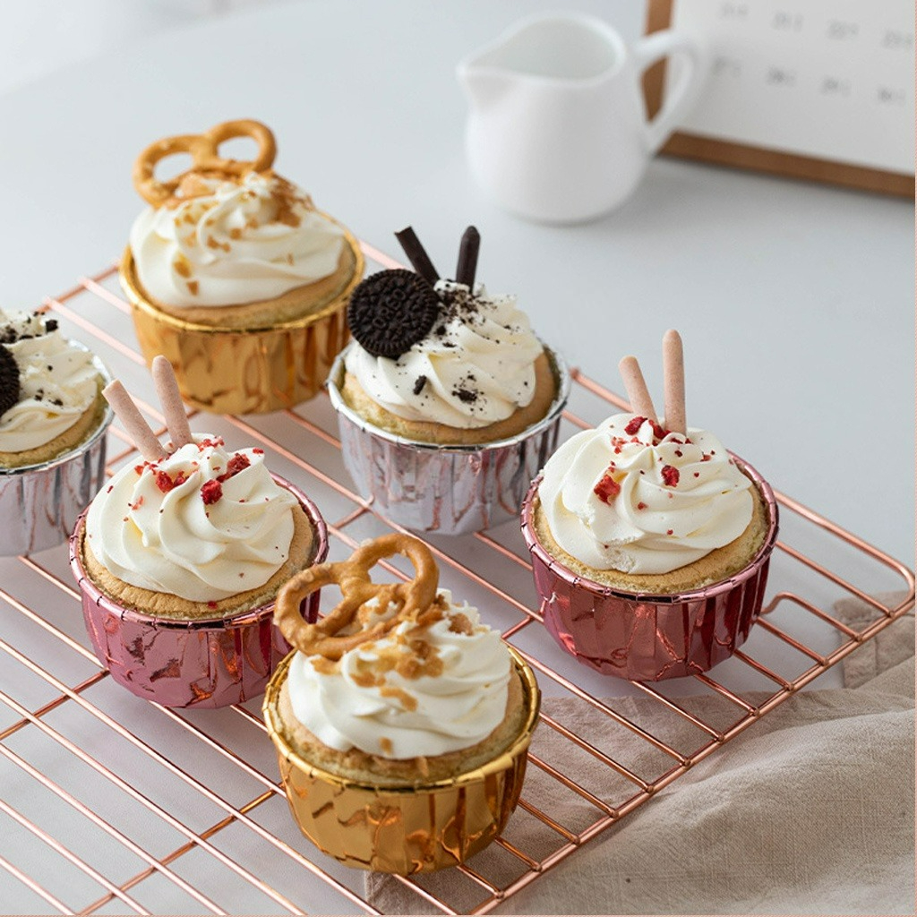 50 Cup giấy nhôm làm cupcake