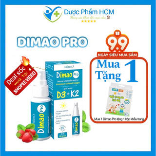 Dimao Pro - Bổ sung Vitamin D3 K2 dạng Xịt , hỗ trợ tăng hấp thụ Canxi (chai 25ml)