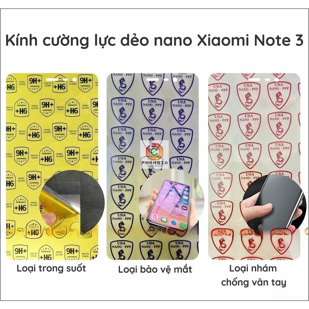 Dán cường lực Xaomi Redmi Note 3 / Note 4 / Note 5 / Note 5A / Note 5 pro nano siêu dẻo siêu bền