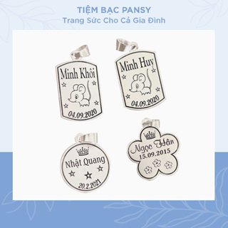 Dây chuyền bạc ta khắc tên cho bé PANSY công nghệ LaSD bền chữ, không phai mờ