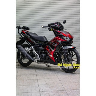 TEM DÁN XE WINNER X V3 MẪU RS  ĐỎ ĐEN